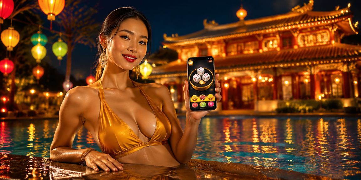 Đèn lồng Hội An và xúc xắc tài xỉu minh họa lưu ý tài khoản